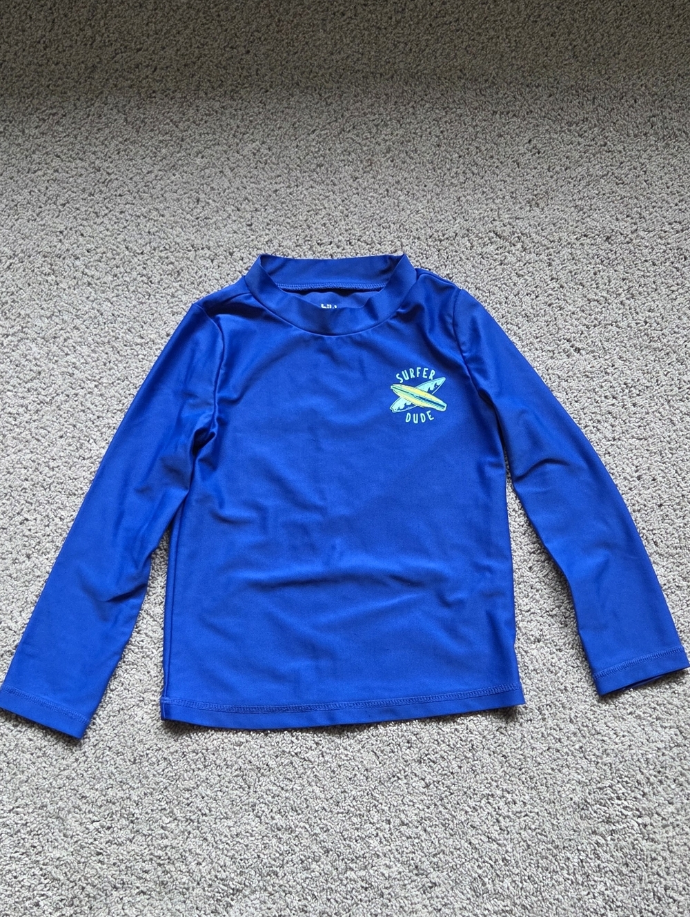 Carter's Toddler Boy Swim Set - Blue Rashguard & Green Surfboard Trunks, Size 4T - Picture 2 of 9